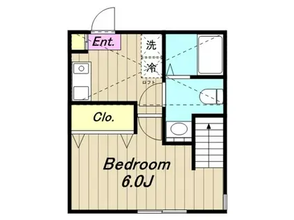 アーク古淵(1K/1階)の間取り写真