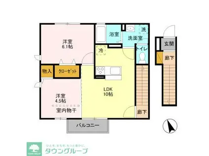 アルヴィータ(2LDK/2階)の間取り写真