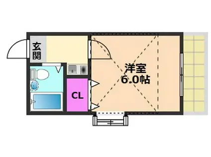 マイコート高槻・八幡町(ワンルーム/1階)の間取り写真