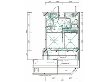 ガリシア北綾瀬(1LDK/9階)の間取り写真