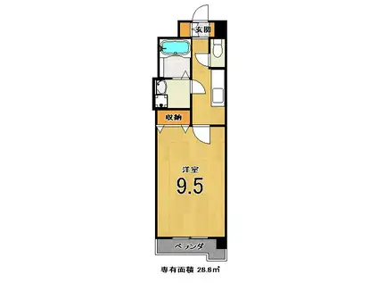 メゾン・フェアリー(1K/7階)の間取り写真