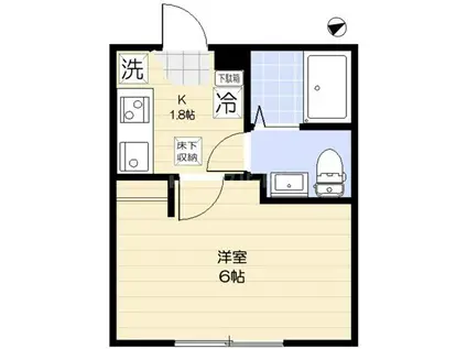 エクセラン本蓮沼I(1K/1階)の間取り写真