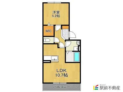メゾンレスポワールII(1LDK/1階)の間取り写真
