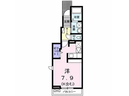 フェアリー ハウス(ワンルーム/1階)の間取り写真