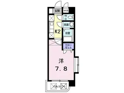 グラン・アベニ-ル(1K/1階)の間取り写真