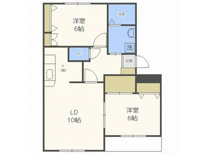 サンモール142(2LDK/1階)の間取り写真