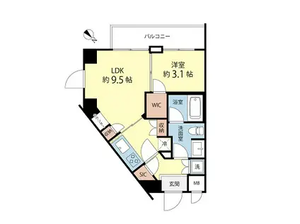 シュロス田園調布南(1LDK/3階)の間取り写真