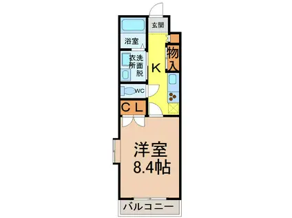 アーバンウエストみなみ(1K/2階)の間取り写真