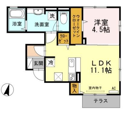 アンデルセンハウス-II(1LDK/1階)の間取り写真