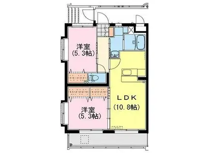 シャルテハイムIII(2LDK/3階)の間取り写真