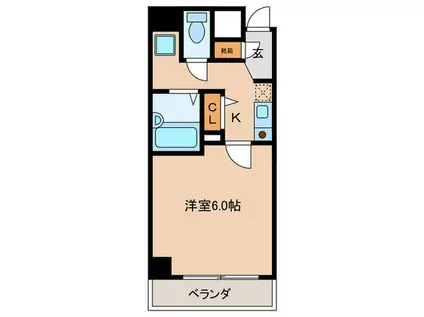 ラナップスクエア南森町(1K/5階)の間取り写真