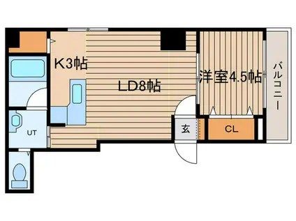 カサール・ガルシア(1LDK/3階)の間取り写真