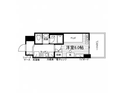 学生会館 UNI EMEAL 金沢工大前2(1K/2階)の間取り写真