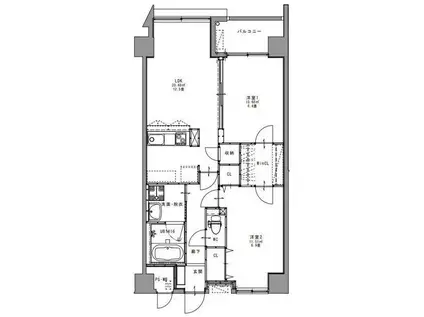 KO OLINA GONGEN(2LDK/6階)の間取り写真