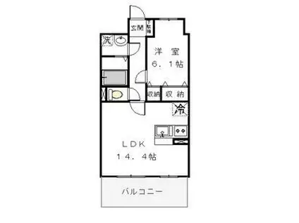アステージ(1LDK/2階)の間取り写真