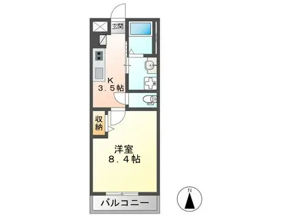 ＪＲ高山本線 飛騨萩原駅 バス乗車時間：10分 最寄りバス停で下車 徒歩3分 2階建 築4年(1K/2階)の間取り写真