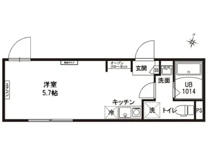 レピュア王子神谷レジデンスII(ワンルーム/4階)の間取り写真