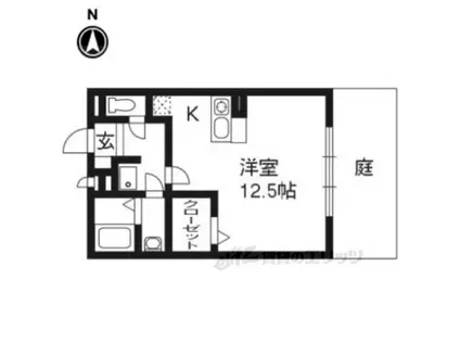 グランドール(ワンルーム/1階)の間取り写真