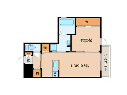 プラナス(1LDK/3階)の間取り写真