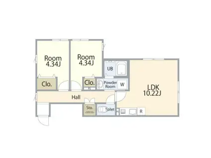 アイコート新江古田(2LDK/1階)の間取り写真