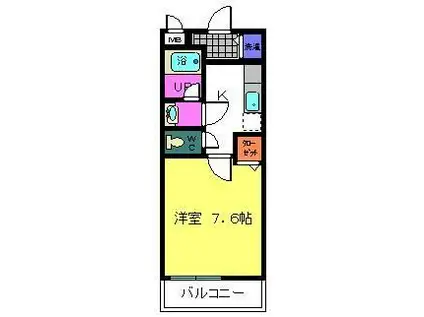 エスティームI番館(1K/2階)の間取り写真