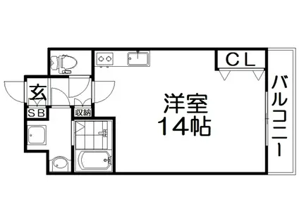 ラ・ヴィータローザ 松栄(ワンルーム/6階)の間取り写真