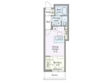 MY STYLE鎌倉材木座(1DK/1階)の間取り写真