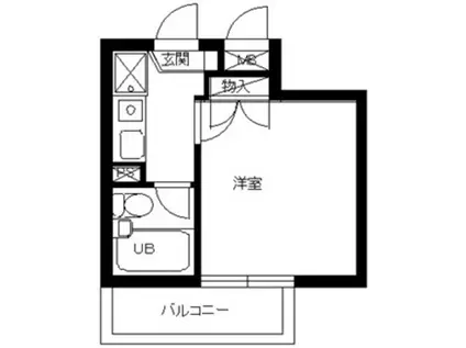 スカイコート戸田公園第4(1K/5階)の間取り写真