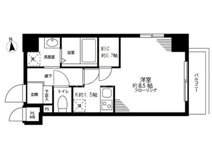 フラッツKT(1K/5階)の間取り写真