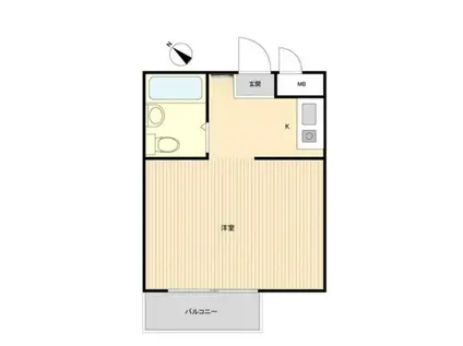 ブランシェ町屋(1K/3階)の間取り写真