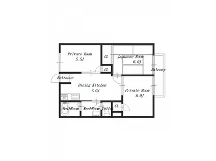 ファミールマスダ(3DK/2階)の間取り写真