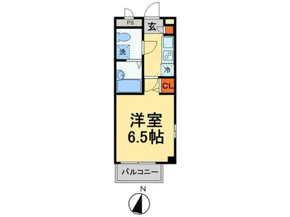 リブリ・イーストヒル NⅡ(1K/3階)の間取り写真