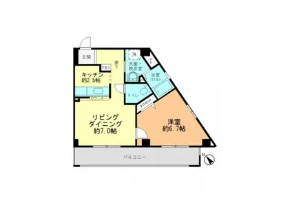 フィネスNM(1LDK/3階)の間取り写真