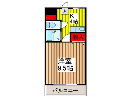 リバーサイドマンション10(1K/3階)の間取り写真