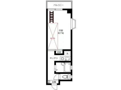 CIDER HOUSE SOUWA(1K/3階)の間取り写真