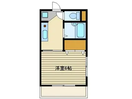 シャルム富士見台(1K/1階)の間取り写真