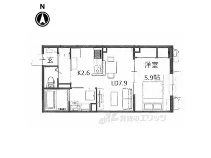 LATORRANCE2(1LDK/1階)の間取り写真