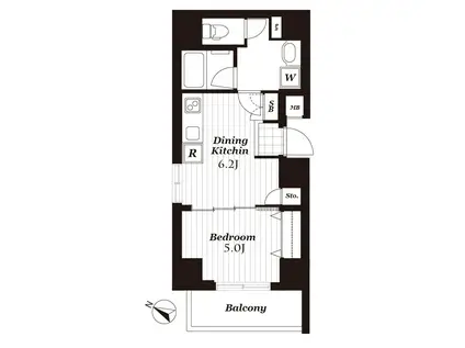 日神デュオステージ北浦和(1DK/9階)の間取り写真