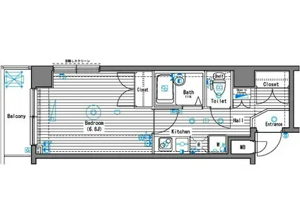 ガラ・ステージ田園調布(1K/4階)の間取り写真