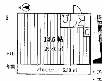 シャルマン赤坂(ワンルーム/5階)の間取り写真