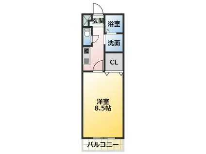 アンプルール リーブル SOLEADO(1K/2階)の間取り写真