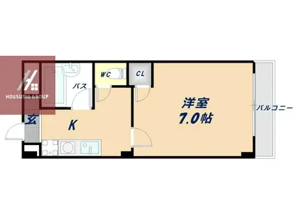 ハイムリップル パートIII(1K/1階)の間取り写真