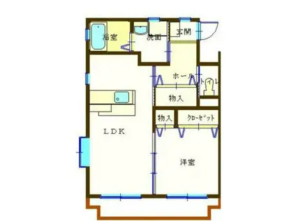 ヴィラパルテール(1LDK/2階)の間取り写真