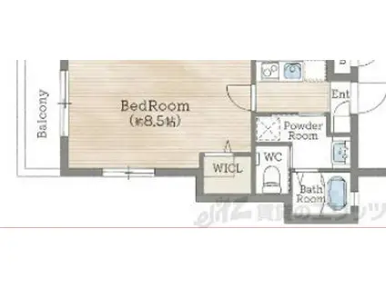 ワコーレヴィータ上新庄イースト(1K/3階)の間取り写真