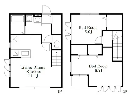 LA VILLETTINA (2LDK/1階)の間取り写真