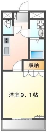 サンフォレストKN(1K/1階)の間取り写真