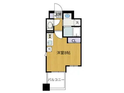 パークサイド仙台五橋(ワンルーム/8階)の間取り写真