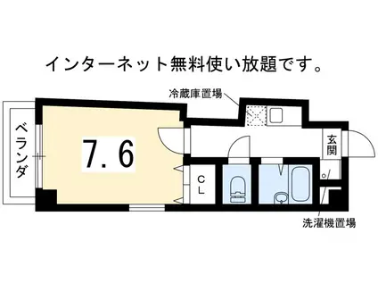 ALPS北山(1K/3階)の間取り写真