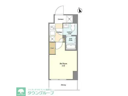 コンフォリア・リヴ川崎南幸町(1K/9階)の間取り写真