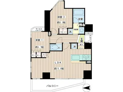 プレジデントステージ横濱鶴見(2LDK/7階)の間取り写真
